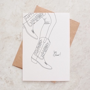 Cowboy boots card design